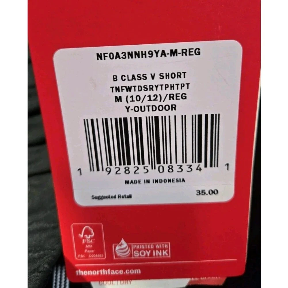 Boys The North Face B Class V Swim Shorts Black White Medium 10/12 24x9.5